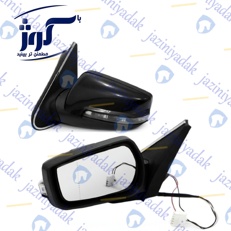 آینه-برقی-پژو-پارس-راهنمادار-چپ-سوکت-قدیم-کوژ
