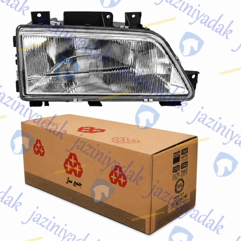 چراغ-جلو-پژو-405-راست-شیشه-کریستال-جمع-ساز