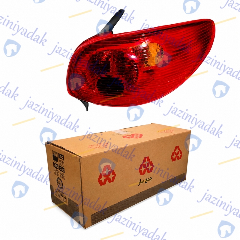 چراغ-خطر-عقب-پژو-206-جدید-راست-بدون-سوکت-جمع-ساز