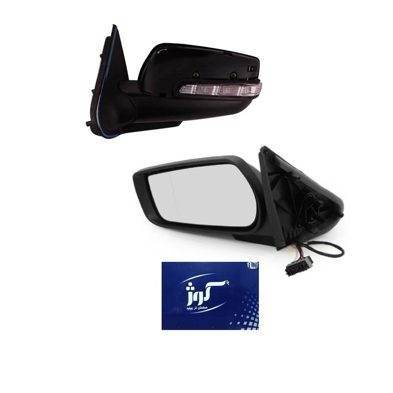 آينه-برقي-پژو-پارس-راهنمادار-چپ-سوکت-جديدکوژ